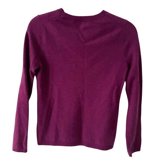 Lands End Women's Purple / Pink 100% Cashmere Crewneck Pullover Sweater Size S - Picture 2 of 7